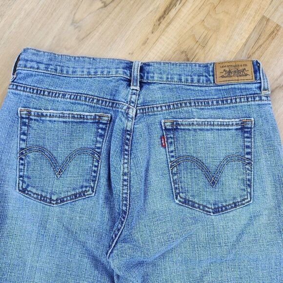 💛Levi's 515 Blue Denim Bootcut Jeans Size 10/30 - Picture 5 of 10